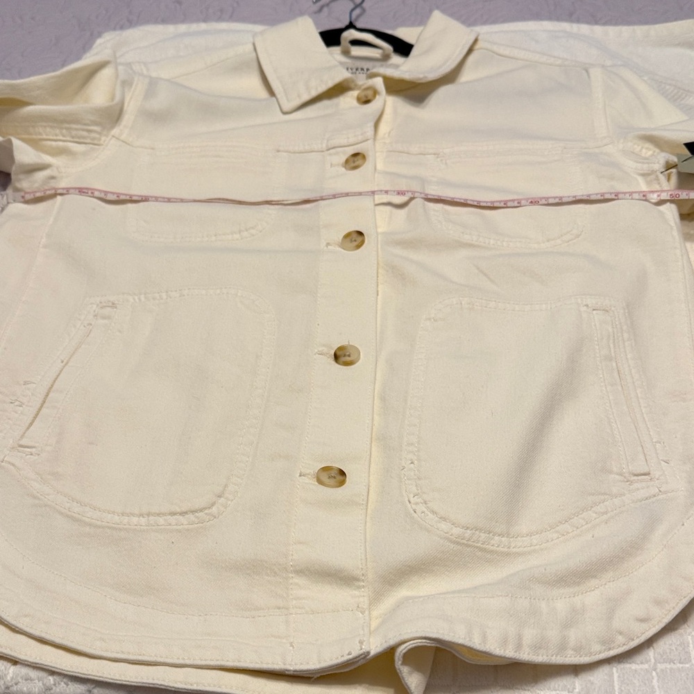 Liverpool Cream Button-Front Utility Jacket - Picture 8 of 11